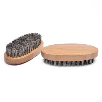 1 бр. Материал от масивна дървесина Мъжка четка за почистване на брадата за създаване на персонализиран инструмент за професионална форма на маслена глава