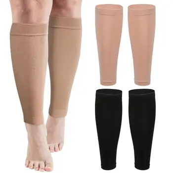 1 чифт еластични чорапи за компресия без крака найлон спортни телета подкрепа пищял шина & теле протектор