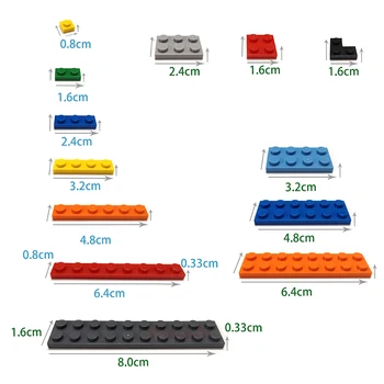 10PCS Високотехнологичен монтаж на частици 93252 Комплект тухлени строителни блокове за персонал Сменяема част играчки за деца Подаръци 5