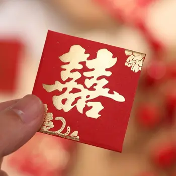 10Pcs Нова година пакет мини монета пари джобове китайски дракон модел малък размер червен плик най-добри пожелания късмет пари чанта 4