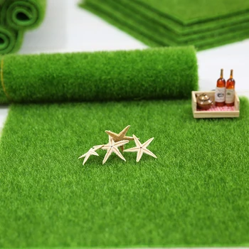 1Pc Нов 15cm трева мат зелен изкуствени тревни площи трева килими фалшива копка градина мъх за кукла къща ваденки играчки подарък DIY