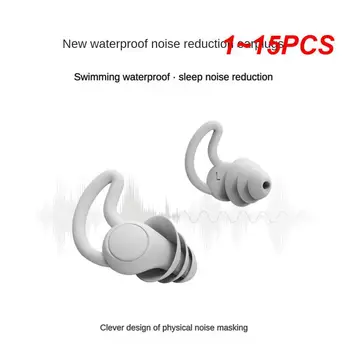 1~15PCS Силиконови тапи за уши Звукоизолация Защита на ухото Мека анти шум Спяща плувна тапи за уши за плуване тренировъчна вода