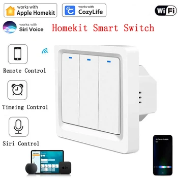 1~5PCS WiFi Smart Home Light Switch Бутон Smart Life / Tuya APP дистанционно управление работи с Alexa Google Home for Voice 3