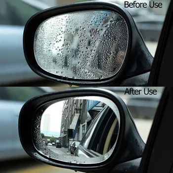 2 бр. Автомобил Rainproof Clear Film Огледало за обратно виждане Защитен анти мъгла водоустойчив филм Аксесоари за автоматичен стикер 100x145mm