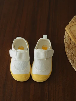 2023 Детски платнени обувки Бебешка детска градина Тънки платнени обувки Дишаща мрежа Мека подметка Вътрешна обувка 2