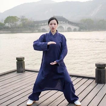 2023 Нова диагонална яка Wudang роба Тайджи Мъжка роба Облекло за упражнения Облекло за бойни изкуства Облекло за изпълнение на бойни изкуства Дамско бельо