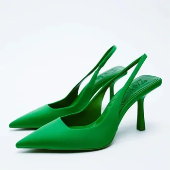 2023 Нова есен дамски обувки мода дамски помпи заострени пръсти високи токчета плитки дамски сандали обувки за жени Zapatos Mujer