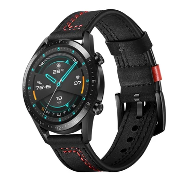 22mm Кожена каишка За Huawei часовник GT-2-2e-pro GT2 GT2e 46 мм гривна Samsung Gear S3 Frontier/Galaxy Watch 3 45mm/46mm Band