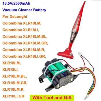  2500mAh вакуумна батерия XLR18 за DeLonghi Colombina XLR18LM, XLR18LI, XLR18LM. БЛ, XLR18LM.GR, XLR18LM. Р, XLR18LI.GR