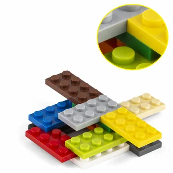 25pcs малки частици 3020 2x4 плоча градивен блок плоски DIY части Buildmoc съвместим монтаж частици творчески подарък играчки 1
