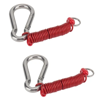  2X ремарке пролетта въже безопасност ключалката, Zip 4 крак отцепване кабел 80-01-2140 (червен)