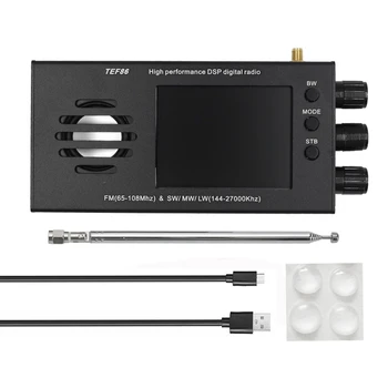  3.2 инчов LCD екран TEF6686 DSP цифров радиоприемник FM (65-108Mhz) &SW / MW / LW (144-27000Khz) с батерия