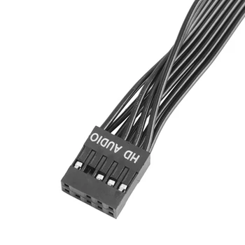 4Pcs дънна платка HD аудио 9Pin мъжки към женски удължителен кабел за PC DIY черен 30CM 1