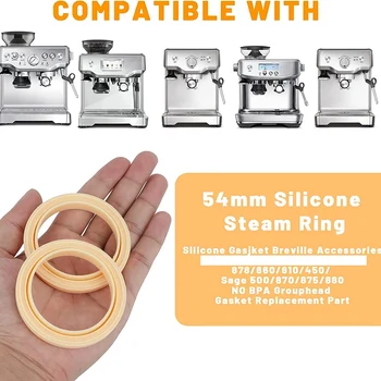 54Mm силиконов пръстен, 3Pack Grouphead уплътнение за еспресо машина 878/870/860/840/810/500/450/ Sage 500/870 5