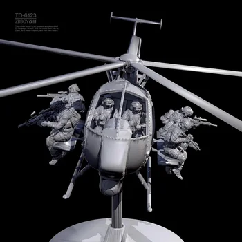 5mm 38mm 50mm смола войник модел комплекти фигураХеликоптери и пилоти (3D печат) TD-6123 / 3D пълен комплект