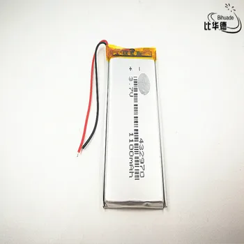  5pcs / лот 422773 1100mah 432970 453070 3.7V 1100mah литиево-полимерна батерия за MP3 MP4