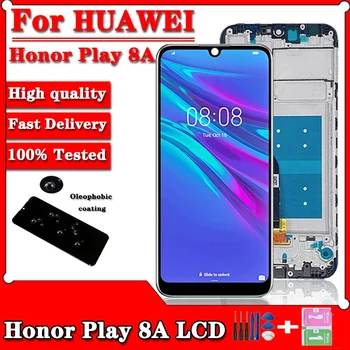 6.09''За Huawei Honor 8A LCD JAT-L29 L29 AL100 TL100 дисплей LCD Honor 8A Pro L41 LX1 LX3 сензорен екран дигитайзер събрание рамка