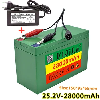 6s3p 24V 28.0Ah 18650 батерия литиева батерия 25.2V 28000mAh електрически велосипеден мотопед / електрическа / Li ion батерия със зарядно устройство 0