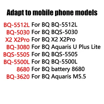 8680 BQ-3080 BQ-5500L Нова батерия за BQ Aquaris X2 X2Pro M5.5 U Plus Lite 8680 BQ-5512L BQS-5030 BQS-5505 BQ-5500L BQ-5500L 5
