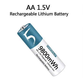 AA батерия 1.5v литиево-йонна AA акумулаторна батерия 9800mWh AA литиево-йонна батерия за мишка с дистанционно управление малък вентилатор Електрическа играчка