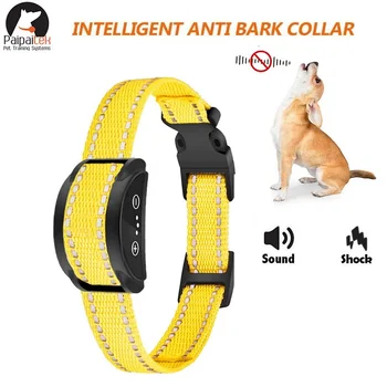 Anti bark Dog Collar Automatic Pet Dog Anti Bark Device Stop Dog Barking Акумулаторна IP65 водоустойчива кучешка тренировъчна яка