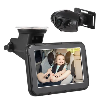 Baby Car Monitor 1080P High Definition Monitor Camera for Baby Rear Facing Seat 150° Wide View Night Vision Car Mirror Camera