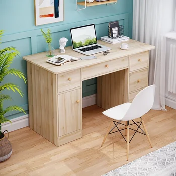 Computer Desktop Home Desk One Simple Learning Desk with Drawer Office Bedroom Writing Study Desk