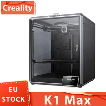 Creality K1 Max 3D принтер, автоматично изравняване, максимална скорост на печат 600mm / s, екструдер с директно задвижване, сензорен екран, 300 * 300 * 300mm