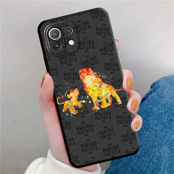 Disney Lion King сладък калъф за телефон Simba за Xiaomi Mi 13 12 9 11 10T Lite Note10 9T 12T 12S 13 Pro 10A CC9 силиконов черен капак 4