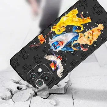 Disney Lion King сладък калъф за телефон Simba за Xiaomi Mi 13 12 9 11 10T Lite Note10 9T 12T 12S 13 Pro 10A CC9 силиконов черен капак 5