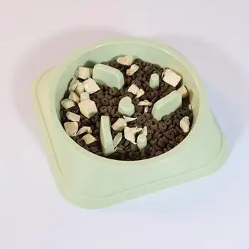 Durable Pet Food Bowl Durable Breed Slow Feeder Dog Bowl for Anti-задавяне Food Grade Plastic Puzzle Dog Food Bowl, който се забавя 4