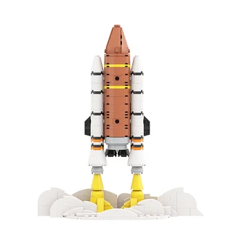 Gobricks MOC MINI Space Shuttle Model Building Blocks Set Satellite Exploration Spaceplane Bricks Space Launch Rocket Toy Bricks 2