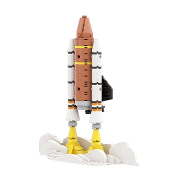 Gobricks MOC MINI Space Shuttle Model Building Blocks Set Satellite Exploration Spaceplane Bricks Space Launch Rocket Toy Bricks 3