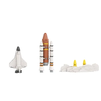 Gobricks MOC MINI Space Shuttle Model Building Blocks Set Satellite Exploration Spaceplane Bricks Space Launch Rocket Toy Bricks 5