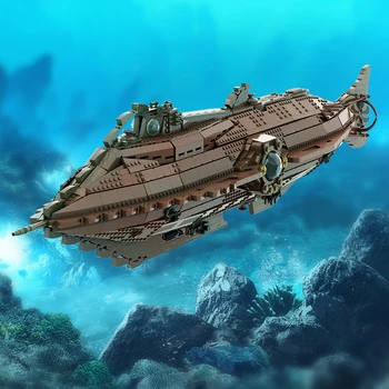 Gobricks MOC Подводни лиги под морето Комплект строителни блокове Nautilus 20000 лодка кораб тухли играчки за деца подаръци 1