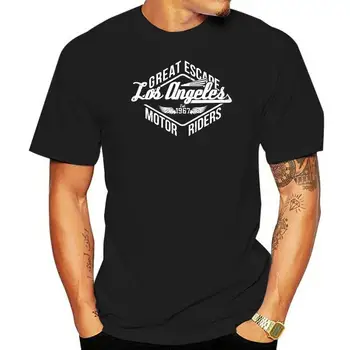 Great Escape моторни ездачи модерен Tumblr хипстър ретро реколта отпечатани мъжки унисекс тениска върховете черни мъже тениска