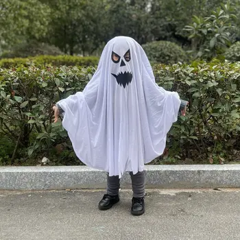 Halloween White Cloak Ghost Festival Horror White Ghost Children's Performance Clothing