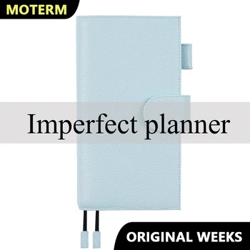 Limited Imperfect Moterm Pebbled Grain Leather Оригинална седмична корица за Hobonichi и Skinny Mini Happy Planner Diary Notebook