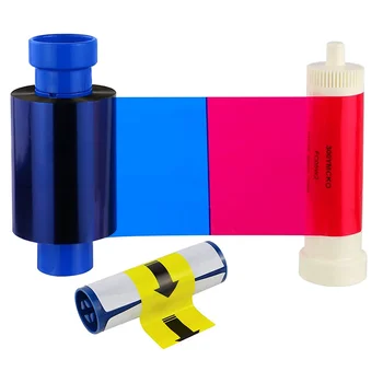 MA300YMCKO Цветна лента с чиста макара - пълноцветен филм за боядисване, съвместим с 300 изображения Пълноцветна лента с наслагване