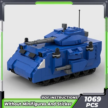 Moc Строителни тухли Военно оръжие Модел Hammer Assault Tank Technology Модулен блок Подаръци Играчки за деца DIY комплекти събрание