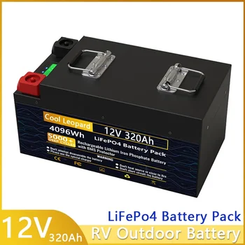 New 12V 320Ah 280Ah 200Ah 100Ah LiFePo4 батерия, за 12.8V RV слънчева система за съхранение на енергия с висок капацитет A клас батерия
