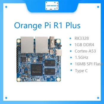 NEW Orange Pi R1 Plus,Преносим маршрутизатор за пътуване SBC OpenWRT с Dual GbE,1GB Rockchip RK3328,Поддръжка на Android 9/Ubuntu/Debian OS