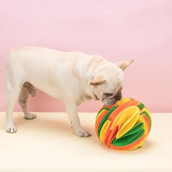 NEW Pet Dog Sniffing Ball Puzzle Toys Pet Training Toy насърчава естествените умения за хранене за облекчаване на стреса