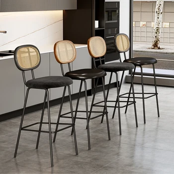 Nordic модерни бар столове ратан хол открит брояч кухня бар столове луксозен дизайн височина barkrukken мебели SR50BC 3