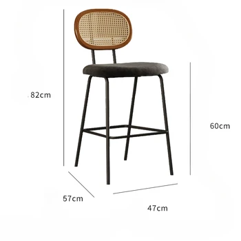 Nordic модерни бар столове ратан хол открит брояч кухня бар столове луксозен дизайн височина barkrukken мебели SR50BC 5