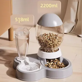 Pet Cat Automatic Feeder Drinker Голям капацитет Waterer Dog Cat Food Bowl Wet And Dry Food Container Pet Supplies