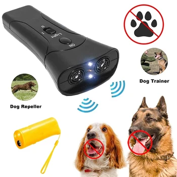 Pet Dog Repeller Anti Barking Stop Bark Dogs Training Device LED ултразвукови кучета адаптер без батерия Pet доставки на едро