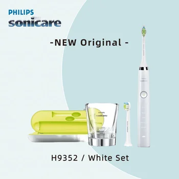 philips Sonicare четка за зъби HX9352/04 5 режима Нов оригинален бял комплект Бял две звукови заместващи глави