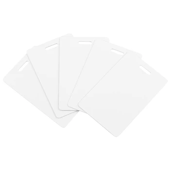 Premium Blank PVC карти със слот перфоратор на къса страна - вертикален слот перфоратор празни лични карти CR80 пластмасови карти лесно инсталиране