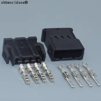 shhworldsea 4 пинов 2.8mm женски мъжки автоматичен конектор с терминали за VW скоба конектор за кола 893971634 893971994
